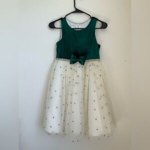 American Princess Green and White Formal Dress
